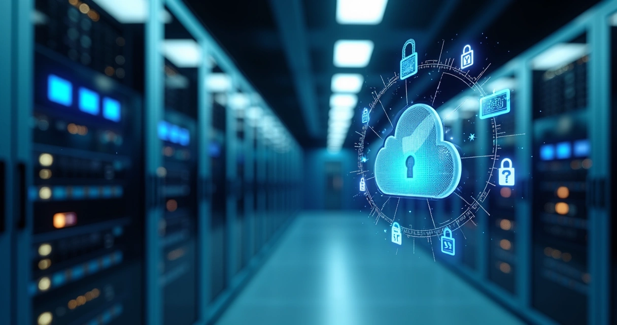 Painel de gerenciamento de backup em nuvem com status de restauração corporativa