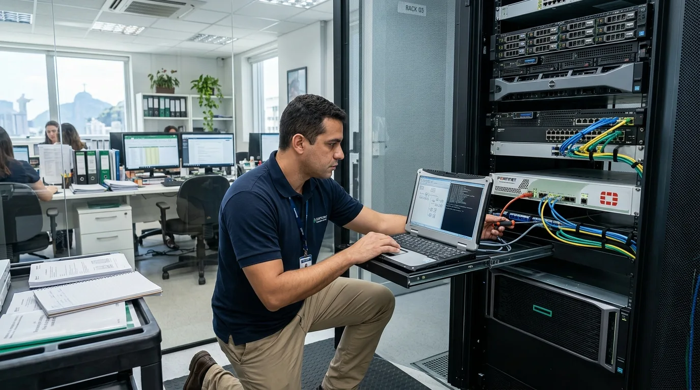 Técnico de TI configura firewall e backup em escritório de contabilidade no Rio de Janeiro