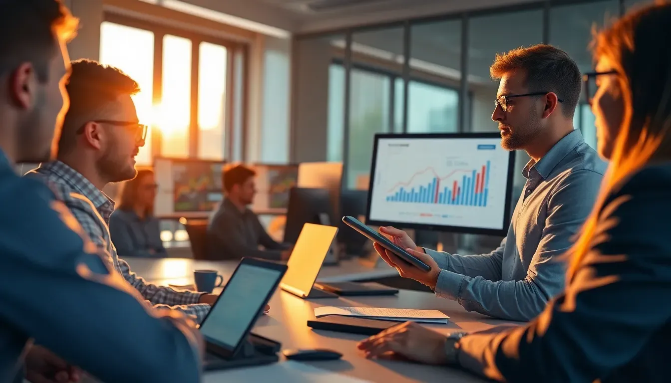 Dashboard de forecasting de custos de TI com linhas de tendência e intervalos de confiança para PME