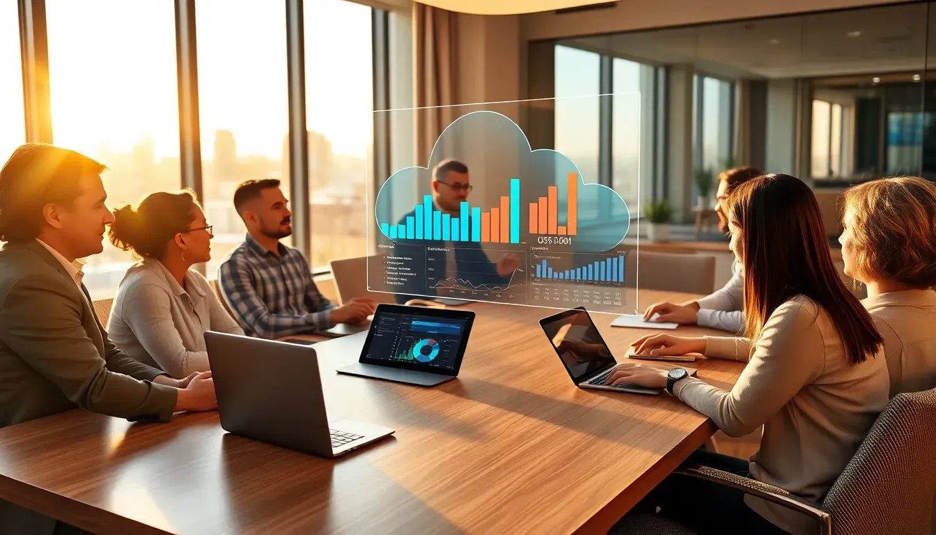Dashboard de FinOps mostrando métricas de custos em cloud, gráficos de economia e indicadores de otimização.