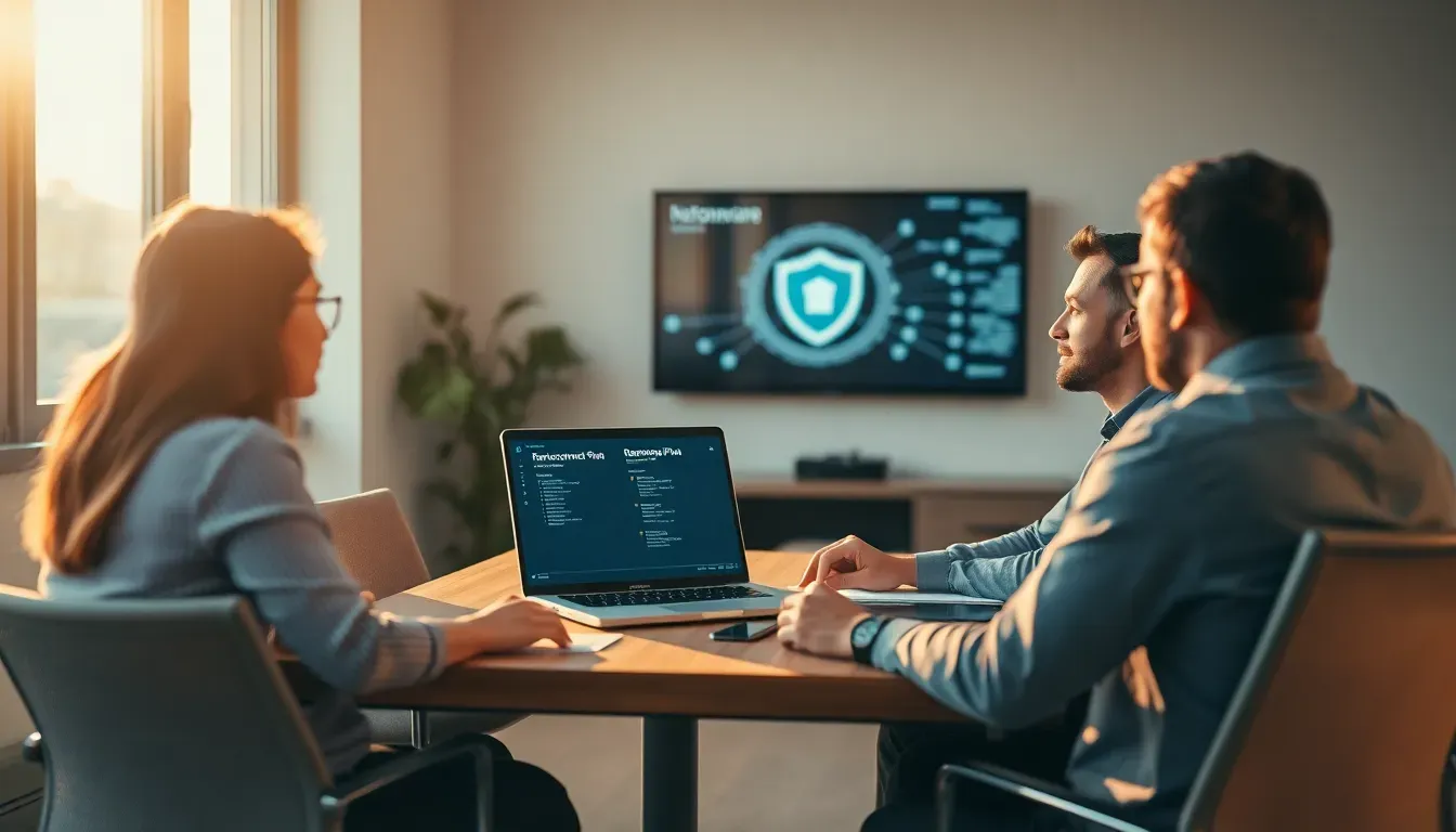 Técnico da Simples Solução TI configurando firewall e backup imutável contra ransomware em empresa no Rio de Janeiro