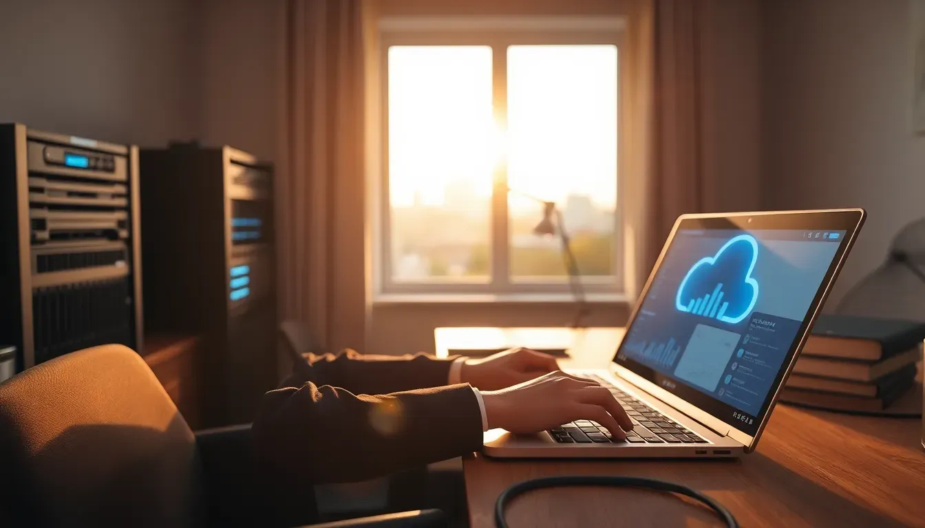 Diagrama de camadas de backup híbrido com armazenamento local e nuvem fria para recuperação de desastres de baixo custo em empresas B2B